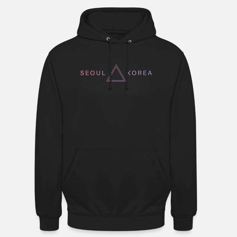 Séoul Corée - Sweat-shirt à capuche unisexe - noir