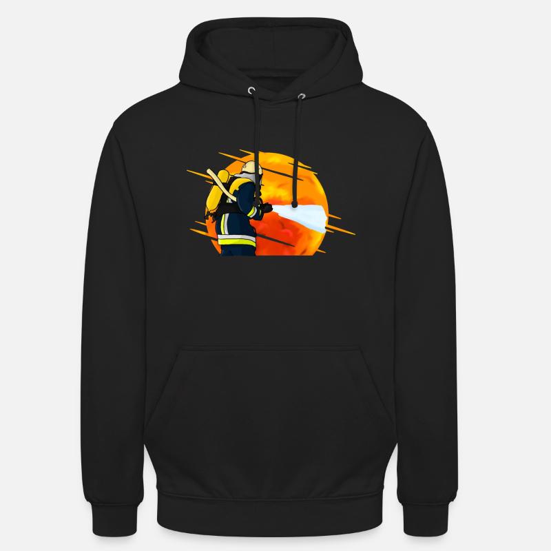 Feuerwehrmann Einsatz - Unisex Hoodie - Schwarz