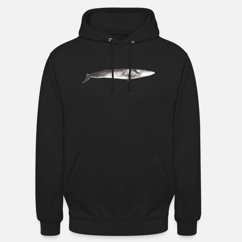 Finnwal Balaenoptera physalus - Unisex Hoodie - Schwarz