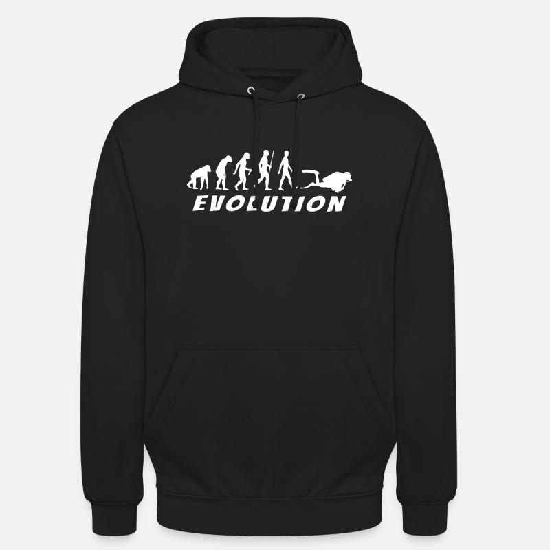 Evolution White Diver - Unisex Hoodie - black