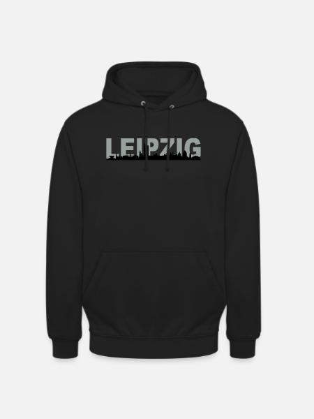 Skyline Leipzig Name - Unisex Hoodie - Schwarz