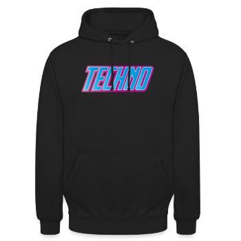 Techno Festival - Unisex Hoodie - Schwarz - Vorne - Alina (178cm) & Michal (187cm)