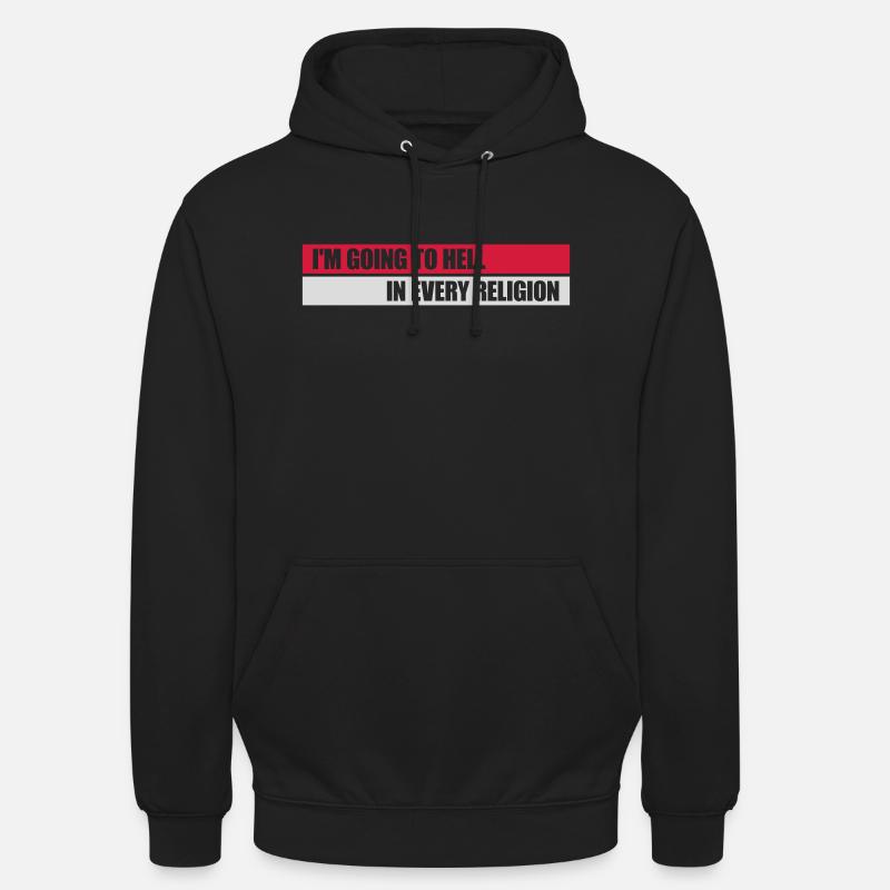 Aller en enfer - Sweat-shirt à capuche unisexe - noir