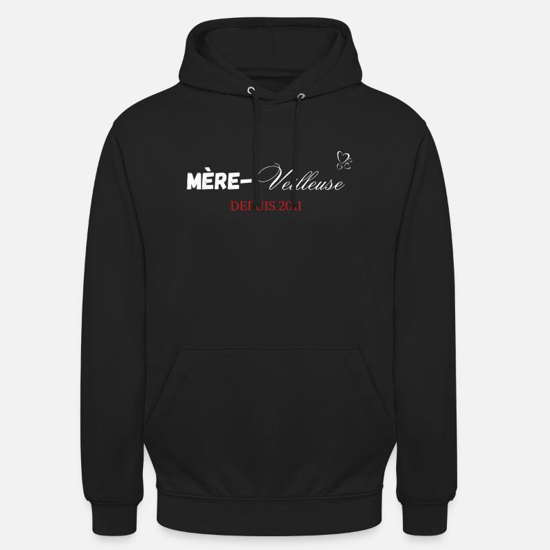 Mère veilleuse depuis 2011 - Sweat-shirt à capuche unisexe - noir
