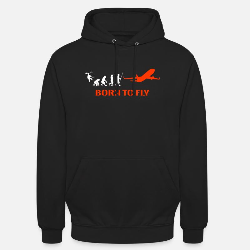 Airplane Pilot Evolution - Unisex Hoodie - black
