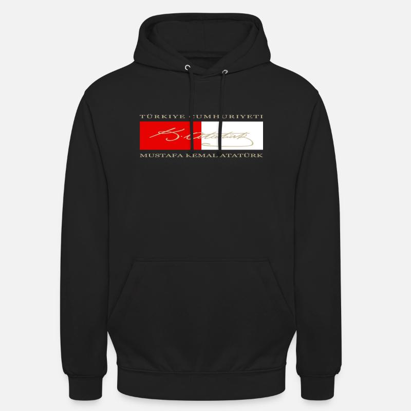 Mustafa Kemal Atatürk - Sweat-shirt à capuche unisexe - noir