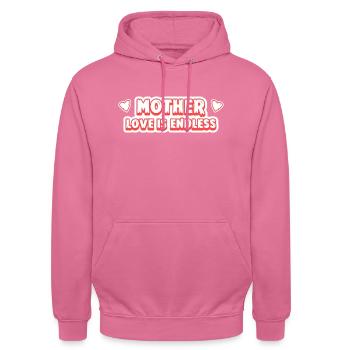 Muttertag Geschenk Mutterliebe Ist Endlos Mama - Unisex Hoodie - Pink - Vorne - Alina (178cm) & Michal (187cm)