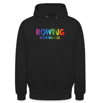 Rowing - Nothing Else - Rowing - Rower - Rower - Unisex Hoodie - black - Front - Alina (178cm) & Michal (187cm)