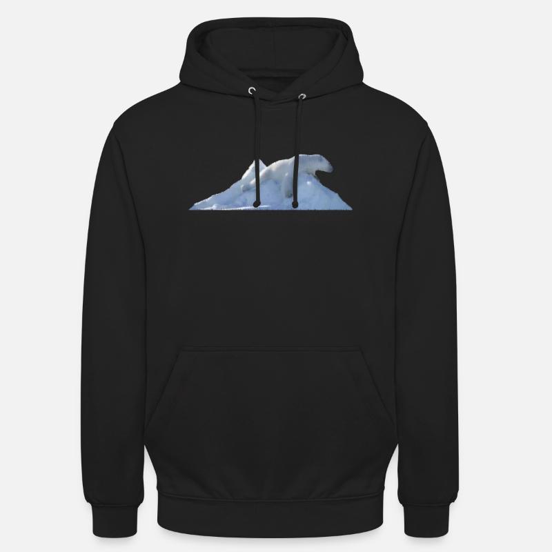 Eisbär-Eisberg - Unisex Hoodie - Schwarz