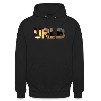 URLB - Urlaub Sonne Strand Urlaub Ferien Sommer - Unisex Hoodie - Schwarz - Vorne - Alina (178cm) & Michal (187cm)