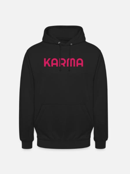 KARMA - Sweat-shirt à capuche unisexe - noir