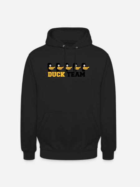 Duck Team - Sweat-shirt à capuche unisexe - noir