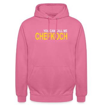 Chef - Sweat-shirt à capuche unisexe - rose - Devant - Alina (178cm) & Michal (187cm)