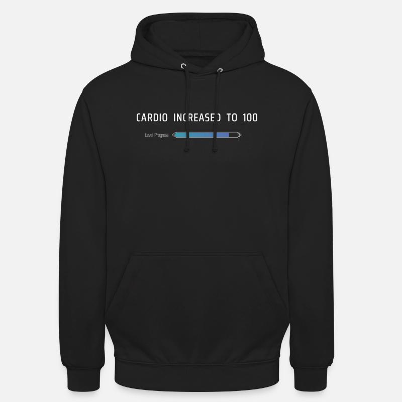 Cardio augmenté à 100 - Sweat-shirt à capuche unisexe - noir
