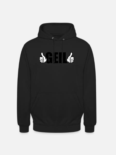 Geil Daumen Hoch - Unisex Hoodie - Schwarz