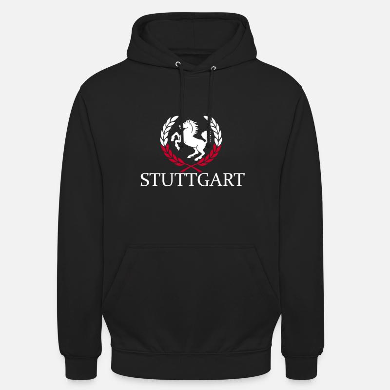 Stuttgart Lorbeer - Sweat-shirt à capuche unisexe - noir