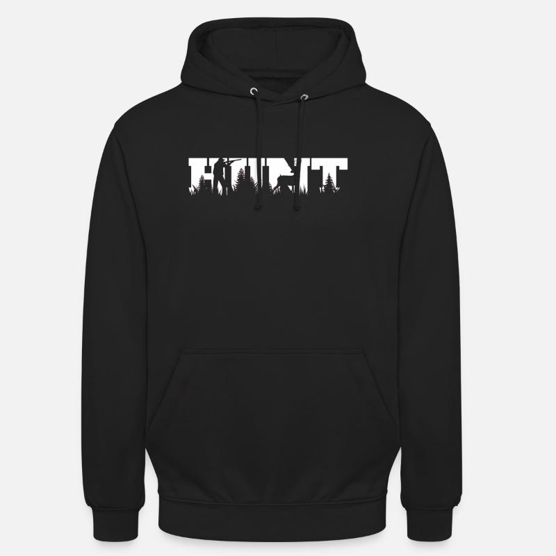 chasseur - idée cadeau nature - Sweat-shirt à capuche unisexe - noir