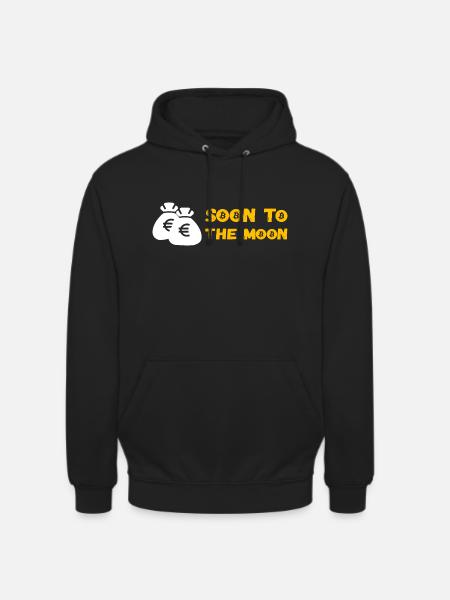 BTC Moon Bitcoin Crypto - Unisex Hoodie - black