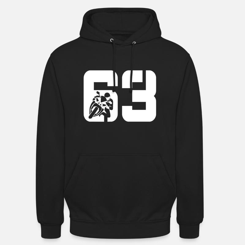 63 Motards motards - Sweat-shirt à capuche unisexe - noir