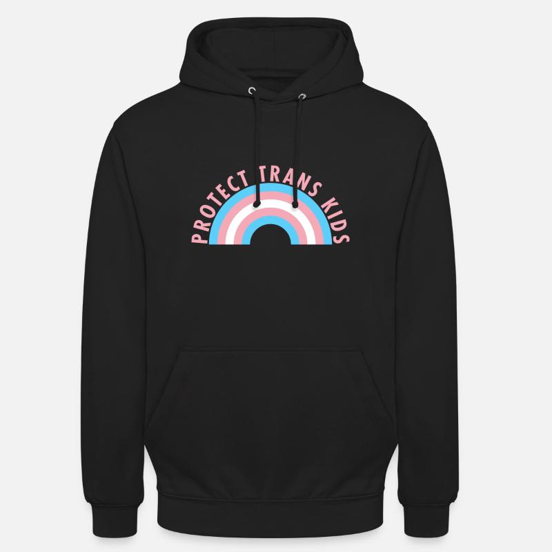 Protéger Trans Kids Rainbow - Sweat-shirt à capuche unisexe - noir