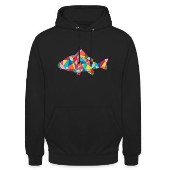Karpfen Angeln Karpfenangler Fischen Männer Angler - Unisex Hoodie - Schwarz - Vorne - Alina (178cm) & Michal (187cm)