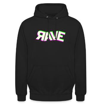 rave dj raver techno dubstep acid house party edm - Unisex Hoodie - black - Front - Alina (178cm) & Michal (187cm)
