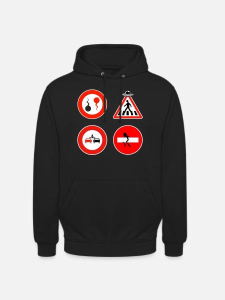 Road signs - Unisex Hoodie - black