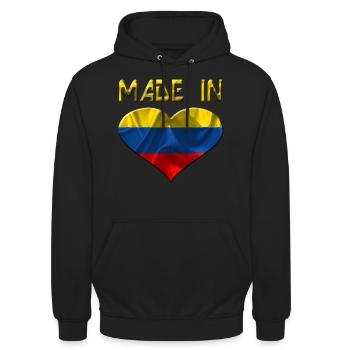 Kolumbien - Unisex Hoodie - Schwarz - Vorne - Alina (178cm) & Michal (187cm)