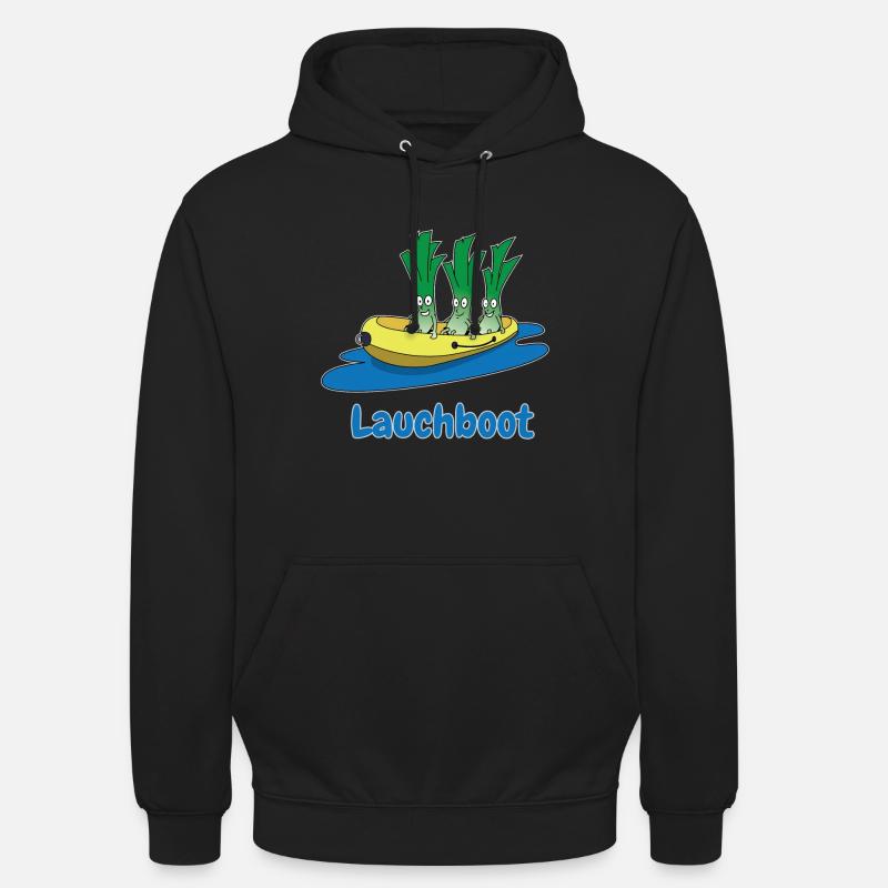 Lauchboot Lauch Schlauchboot Witzige Geschenkidee - Unisex Hoodie - Schwarz