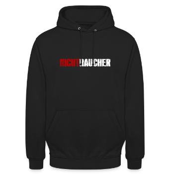 Non-fumeurs - Sweat-shirt à capuche unisexe - noir - Devant - Alina (178cm) & Michal (187cm)