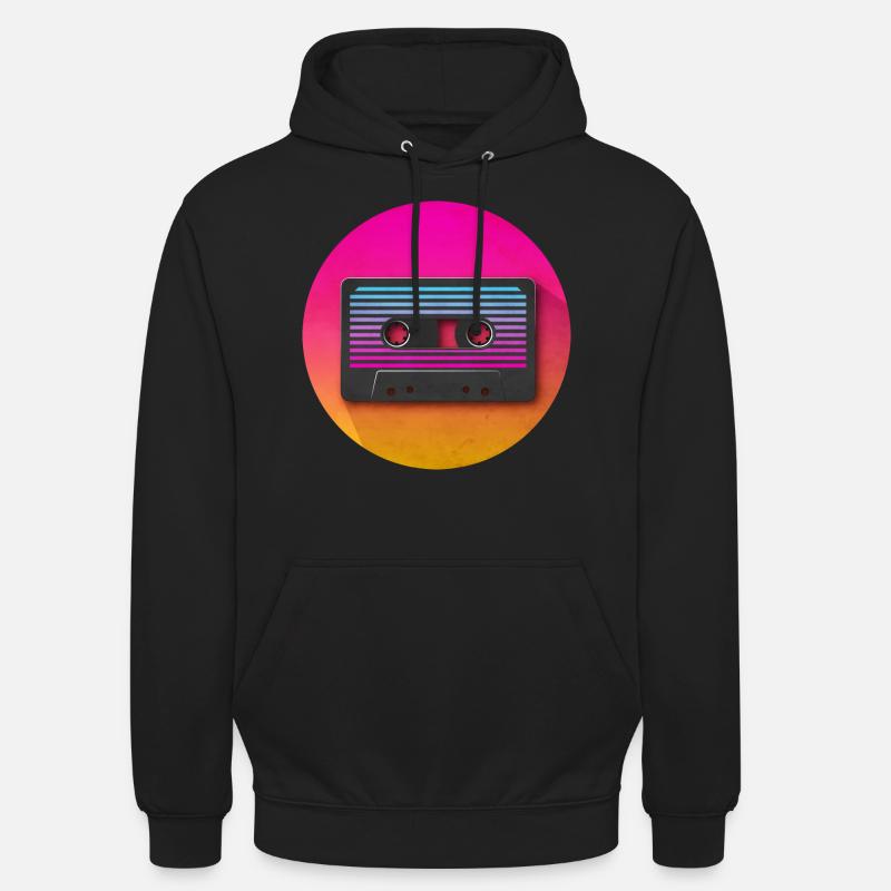Icona della cassetta degli anni '80 - Felpa con cappuccio unisex - nero