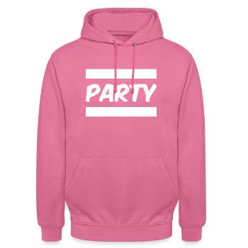 partie - Sweat-shirt à capuche unisexe - rose - Devant - Alina (178cm) & Michal (187cm)