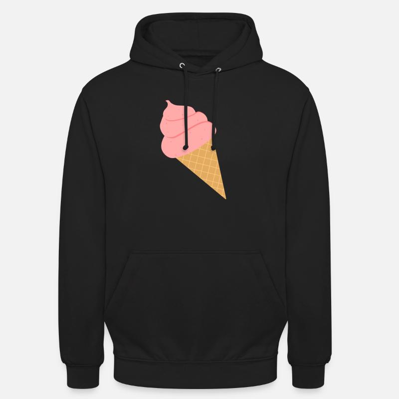 Eis Eiscreme Sommer Softeis Geschenk - Unisex Hoodie - Schwarz