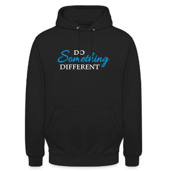 Do something different - Unisex Hoodie - Schwarz - Vorne - Alina (178cm) & Michal (187cm)