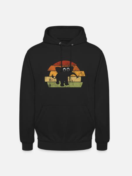 Eléphant éléphant pour enfants - Sweat-shirt à capuche unisexe - noir