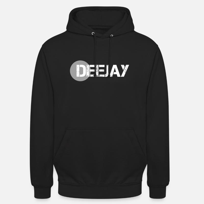 Deejay - Edition Disc Jockey - Sweat-shirt à capuche unisexe - noir