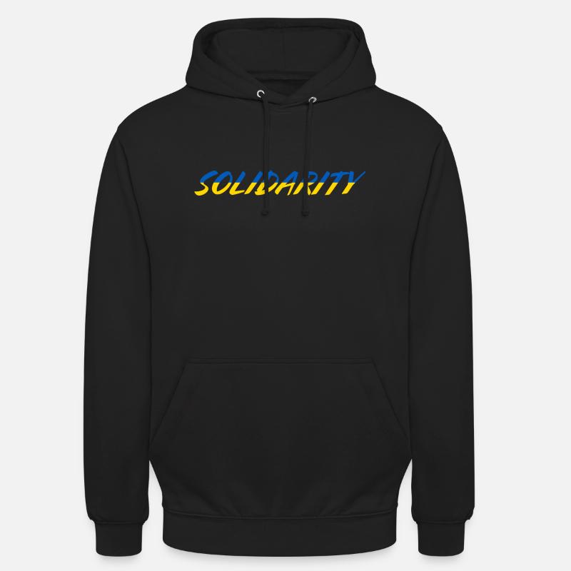 Solidarité ukraine - Sweat-shirt à capuche unisexe - noir