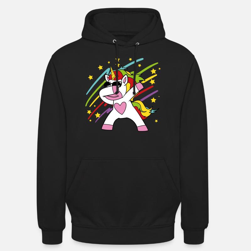 Tamponner, licorne - Sweat-shirt à capuche unisexe - noir