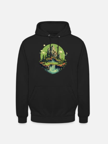 Landschaft - Unisex Hoodie - Schwarz