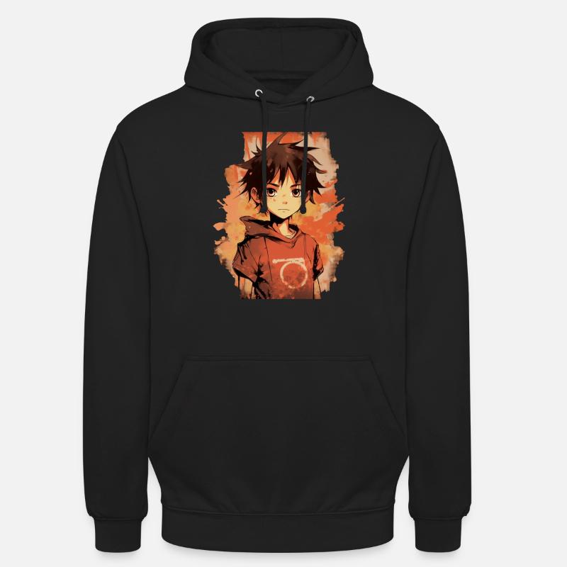 Garçon d’anime - Sweat-shirt à capuche unisexe - noir