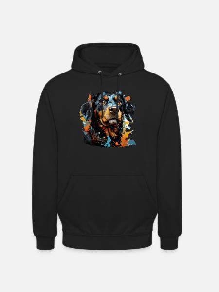 Chien - Sweat-shirt à capuche unisexe - noir