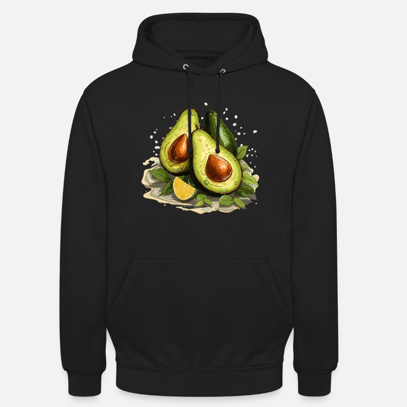 Avocat - Illustration - Sweat-shirt à capuche unisexe - noir