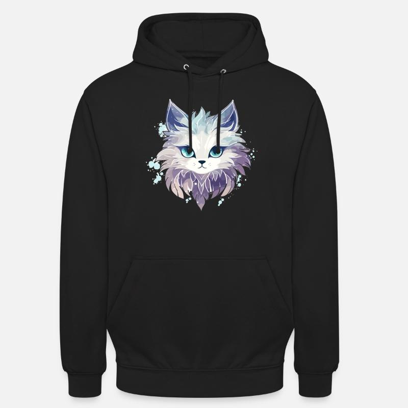 Chat - illustration - Sweat-shirt à capuche unisexe - noir