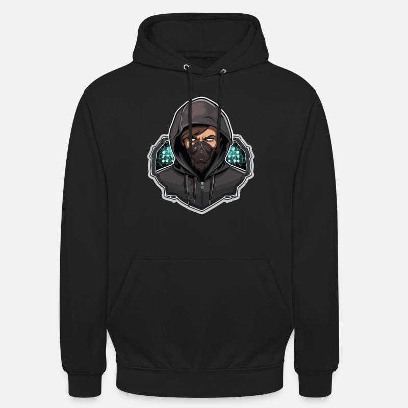 Hacker éthique - Illustration - Sweat-shirt à capuche unisexe - noir