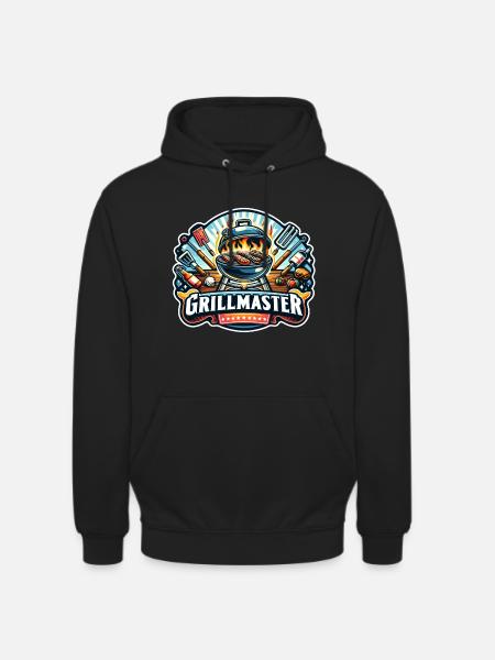 GrillMaster - Grill Illustration - Unisex Hoodie - black