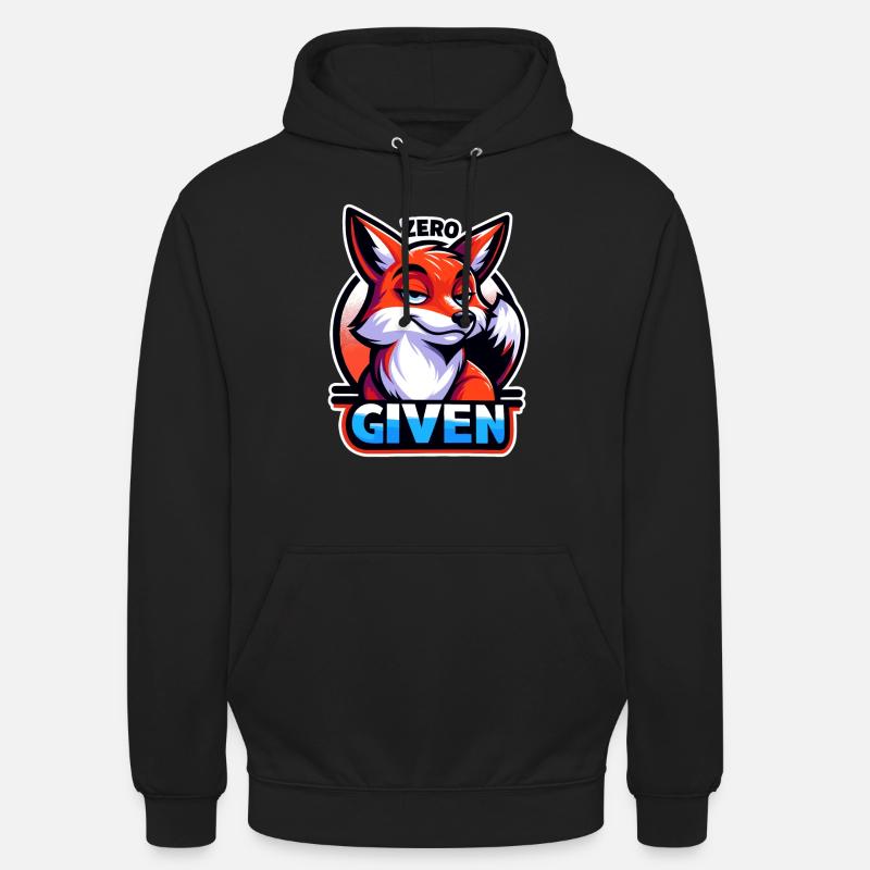 Zero Given - Fox Illustration - Unisex Hoodie - black