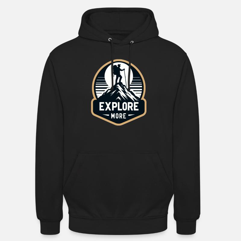 Explore more - Wanderer - Unisex Hoodie - black