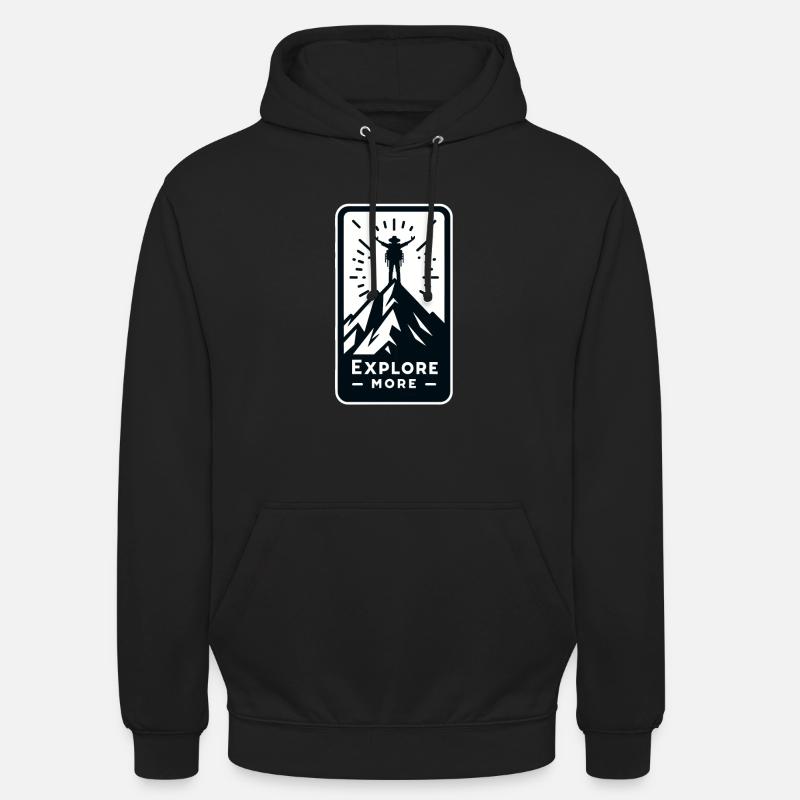 Explore more - Wanderer - Unisex Hoodie - Schwarz