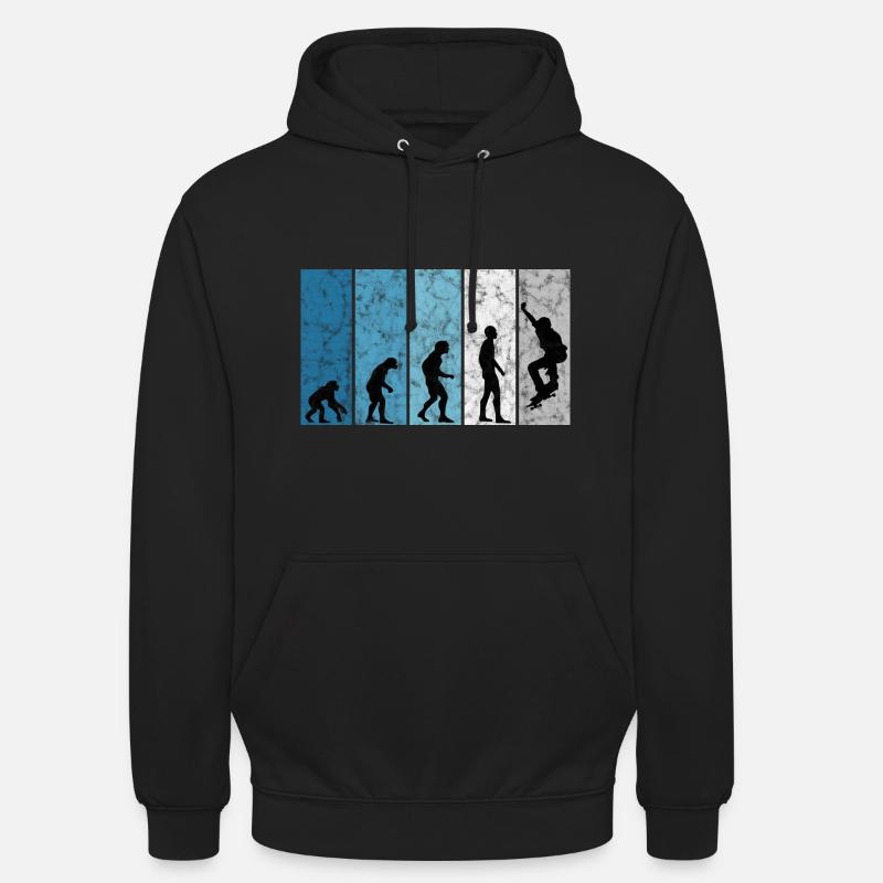 Evolution Skateboarder Skateboard Skater Skate - Sweat-shirt à capuche unisexe - noir