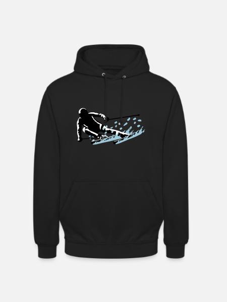 Ski, ski - Sweat-shirt à capuche unisexe - noir